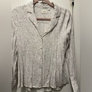 Aritzia Wilfred blouse, white with pastel floral design. Size small. Worn once
